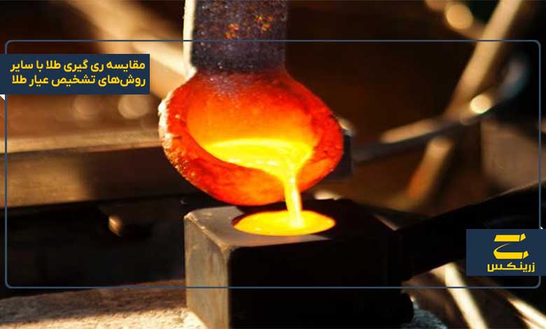 مقایسه ری گیری طلا با سایر روش‌های تشخیص عیار طلا